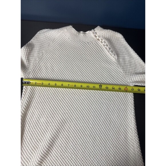 LOFT Womens Open-Knit Cream Small‎ Sweater Lightweight Feminine Classic - Picture 7 of 8